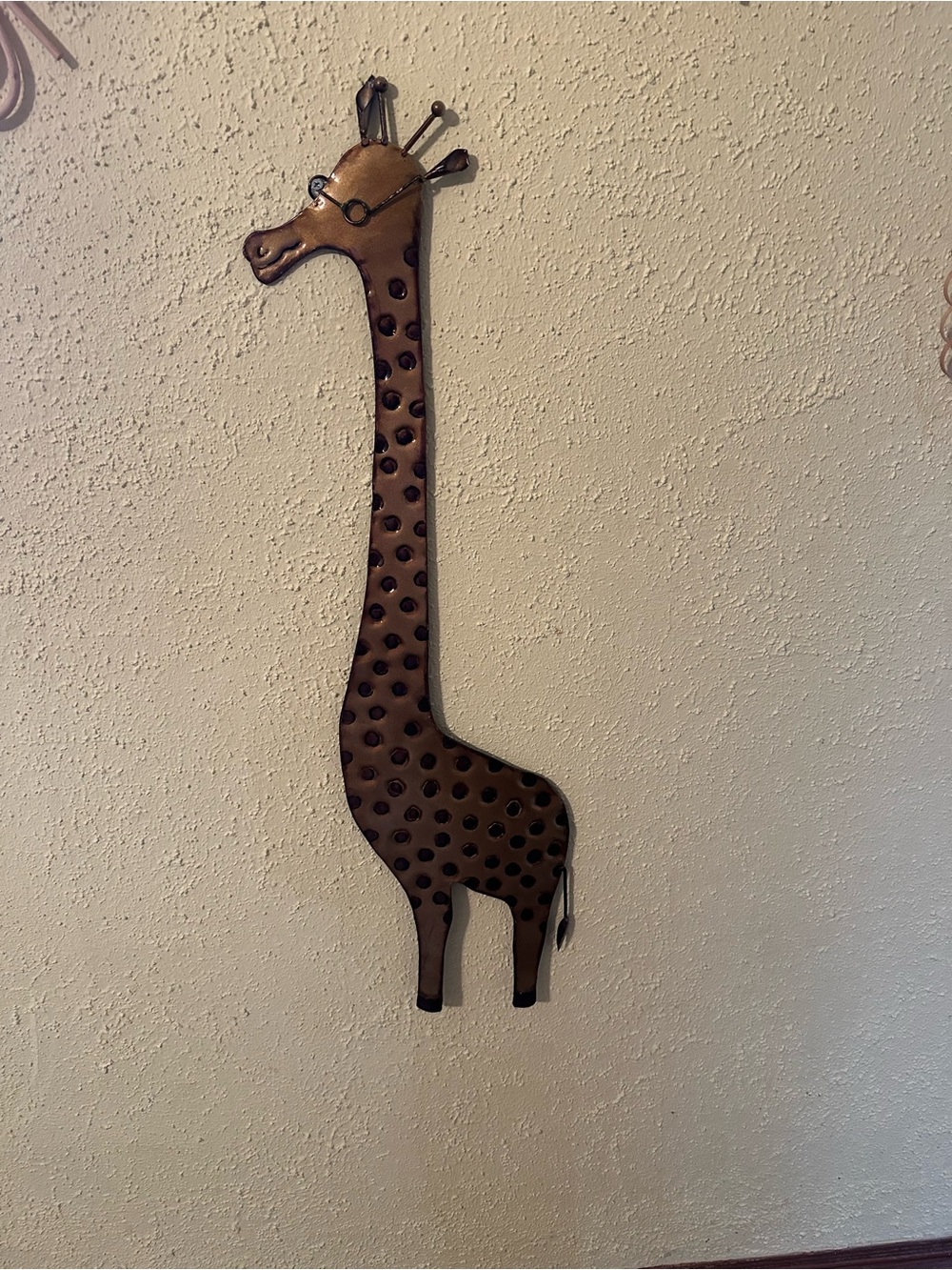 Brown Metal Giraffe Wall Decor - Brown Giraffe Accent